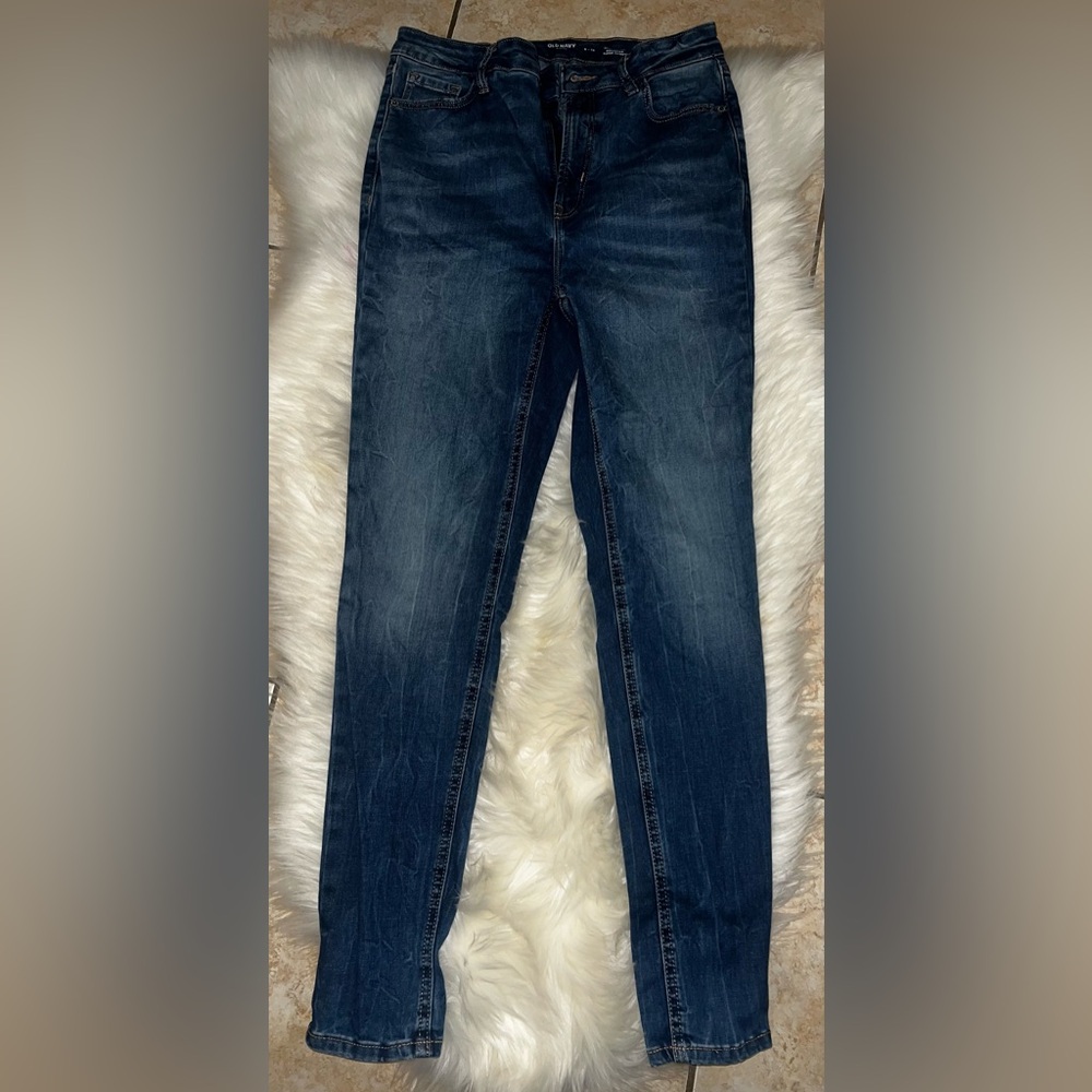 Old Navy Dark Blue extra high rise Rockstar Super Skinny size 8-12